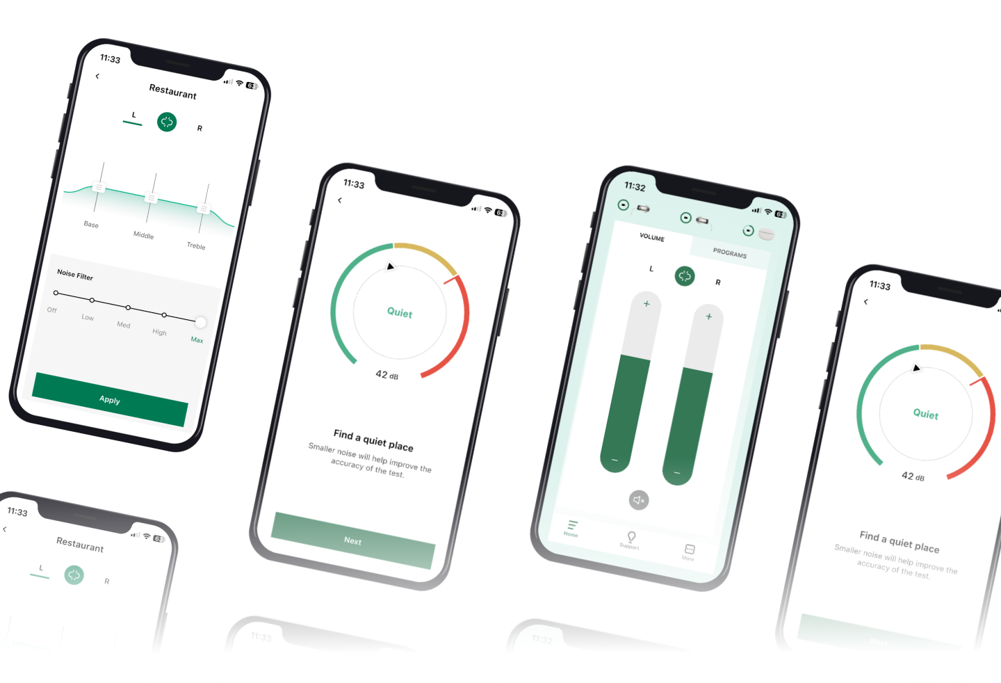 Hearing aid listening settings